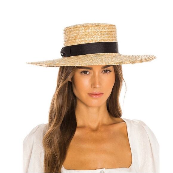 Lack Of Color Accessories - Lack of Color Black Band Rico Zigzag Boater Hat Sz M